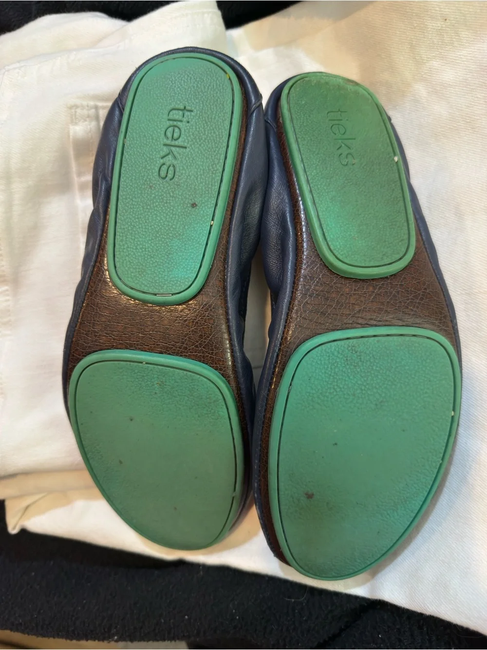 Tieks Navy Leather Ballet Flats